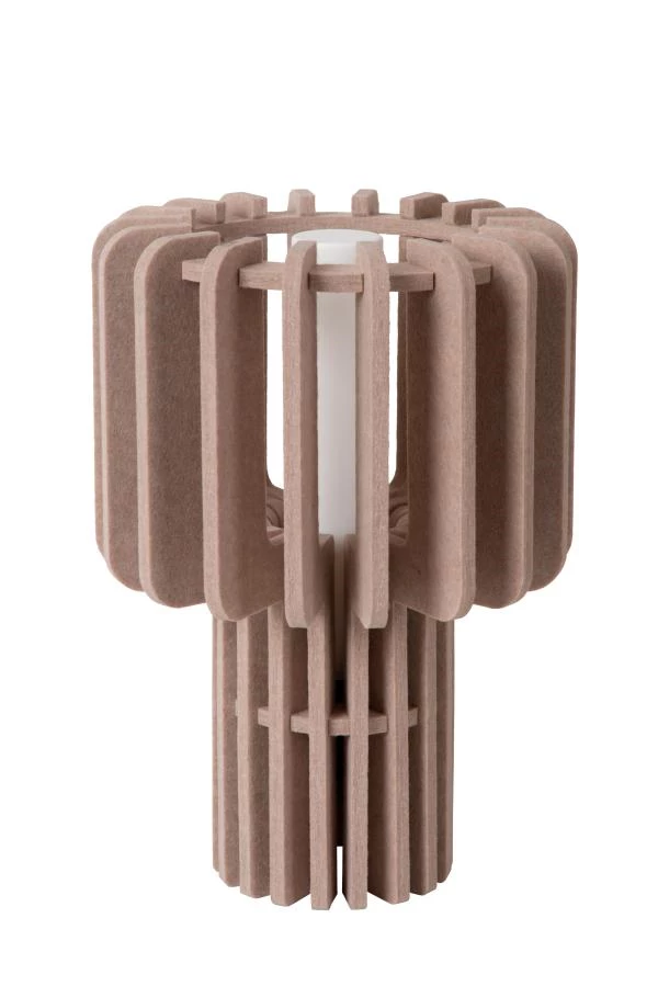 Lucide ROLLO - Tischlampe - 1xE27 - Taupe - ausgeschaltet